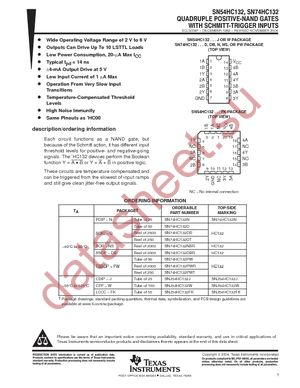 SN74HC132DT datasheet  